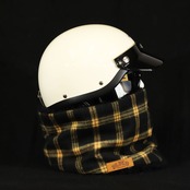 ROBIN NECK WARMER /タータンチェック(YELLOW)&ブラックファー