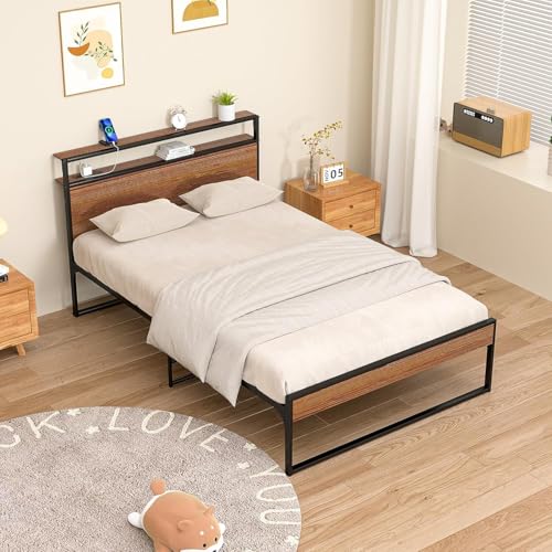 【OKH7】 PRTONE パイプベッド ベッドフレーム セミダブル 棚付き 送料無料】PRTONE パイプベッド ベッドフレーム セミダブル 棚