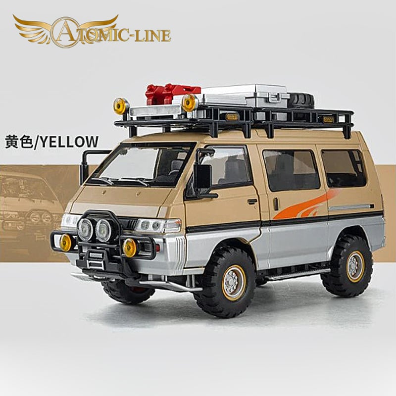三菱 DELICA デリカ 1/24 ミニカー 全2色 ライト点灯 エンジンサウンド