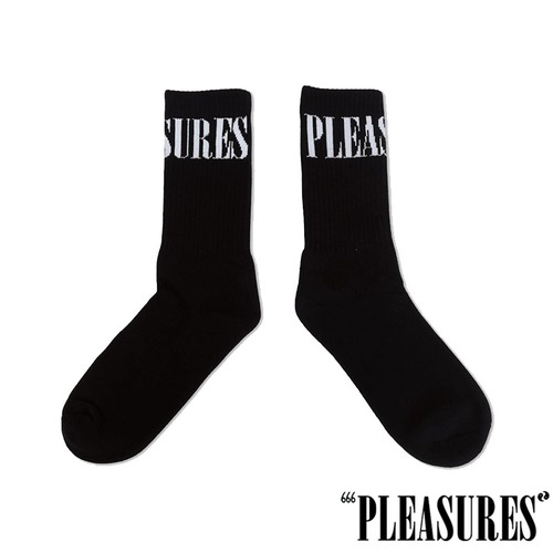 【PLEASURES/プレジャーズ】MONITOR SOCKS ソックス / BLACK / HOL25-13851 セール対象外