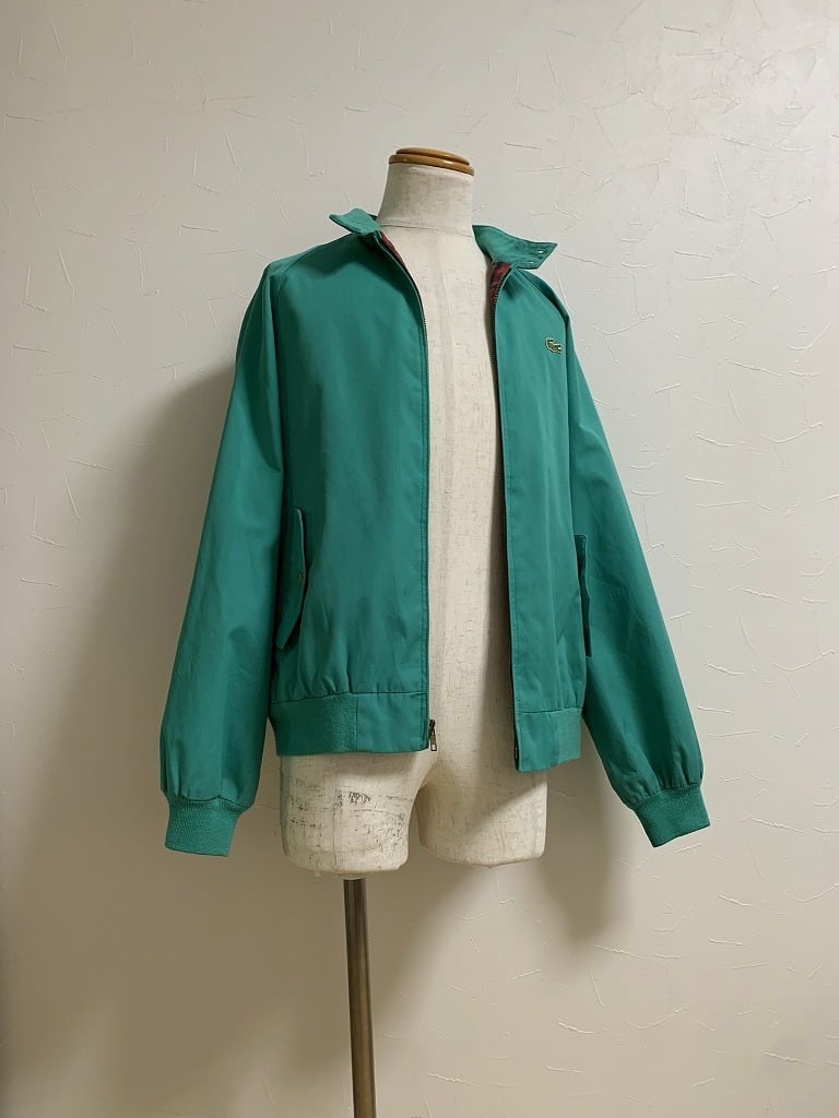 1980~90's Embroidery Design Stand Collar Zip-Up Jacket "LACOSTE"