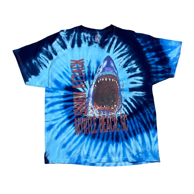 Shark Attack Design Tye Dye T-Shirt