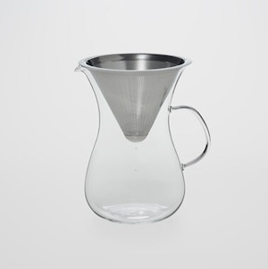 TG glass (ティージーガラス) Pour Over Coffee Percolator & Stainless Steel Filter (コーヒードリップサーバー 耐熱ガラス) 680ml