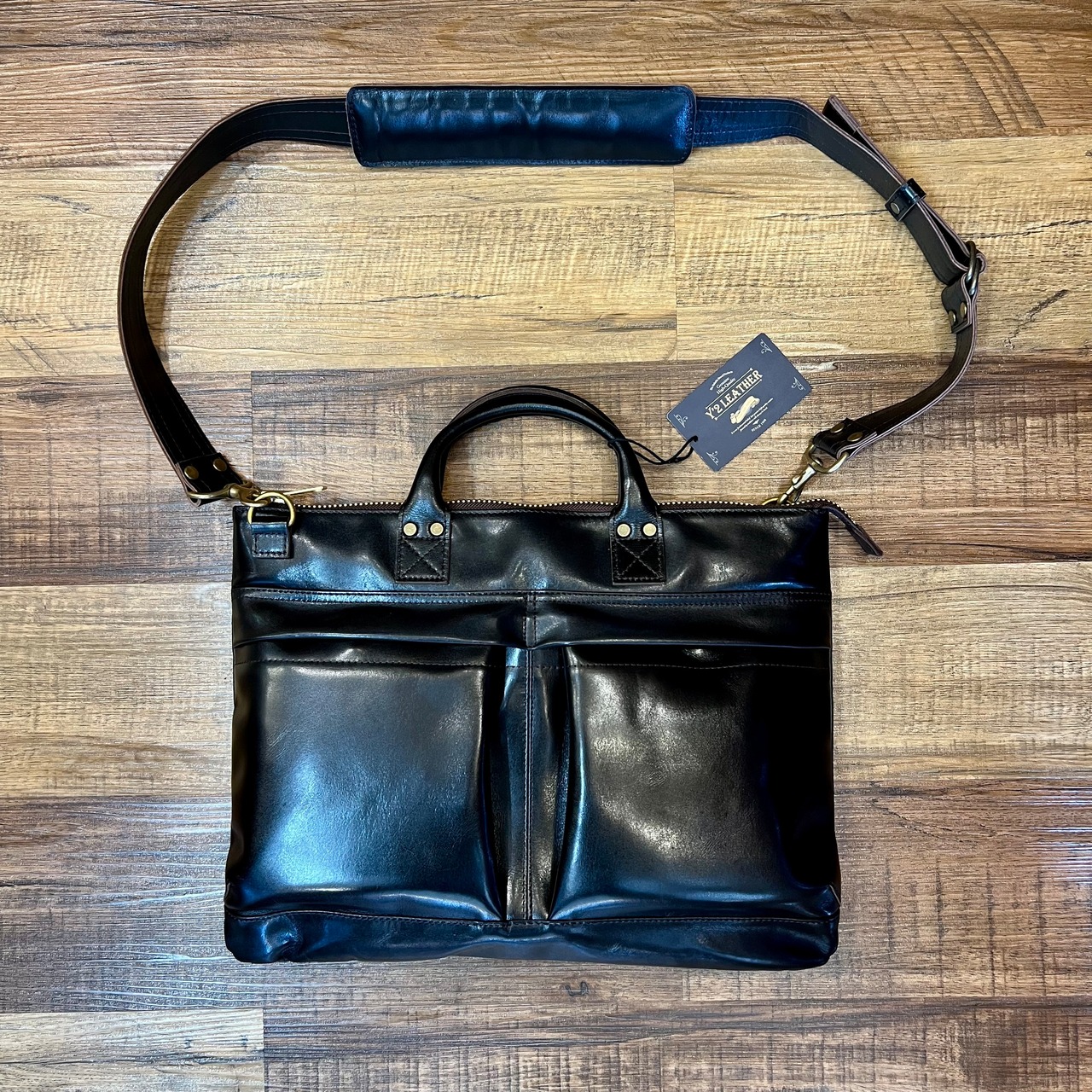 ワイツーレザー【Y'2 LEATHER】ANILINE STEER HELMET BAG - 4