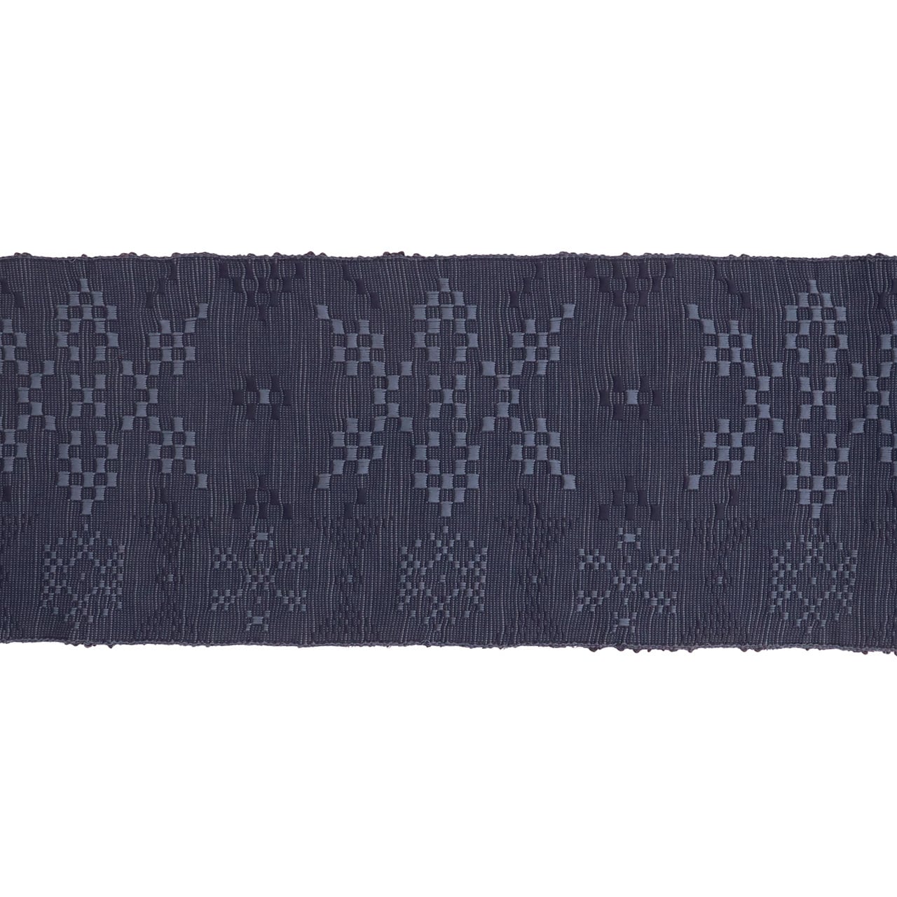 半巾帯 en coton「雪花（せっか）」navy blue | OLN web shop