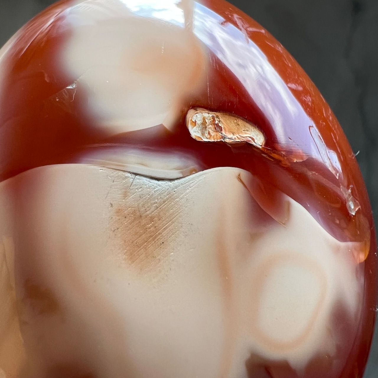 カーネリアンパーム*0503*パーム*天然石インテリア*握り石*置き物