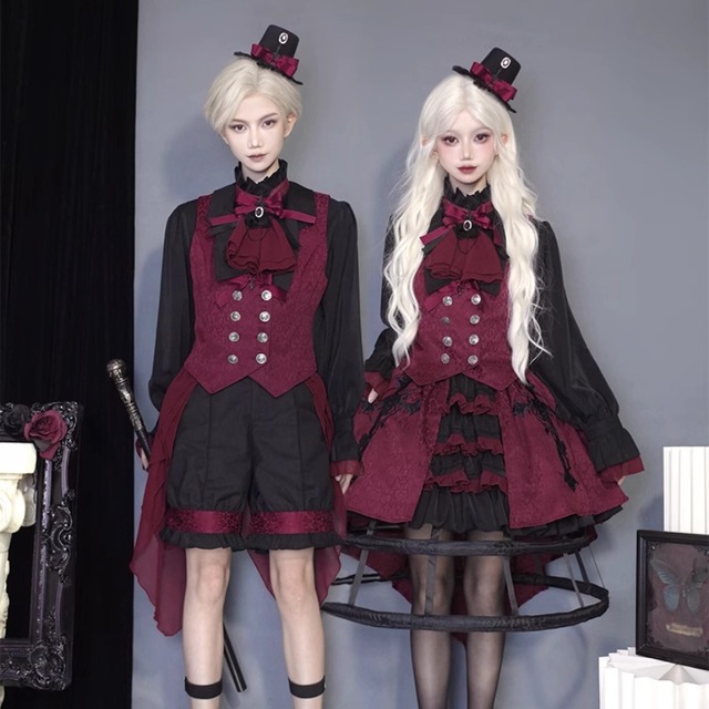 予約販売  CastleToo 王子系 皇子系 少年装 ベスト メンズロリータ 概念コーデ舞台衣装 イベント コンカフェ衣装｜天使と悪魔