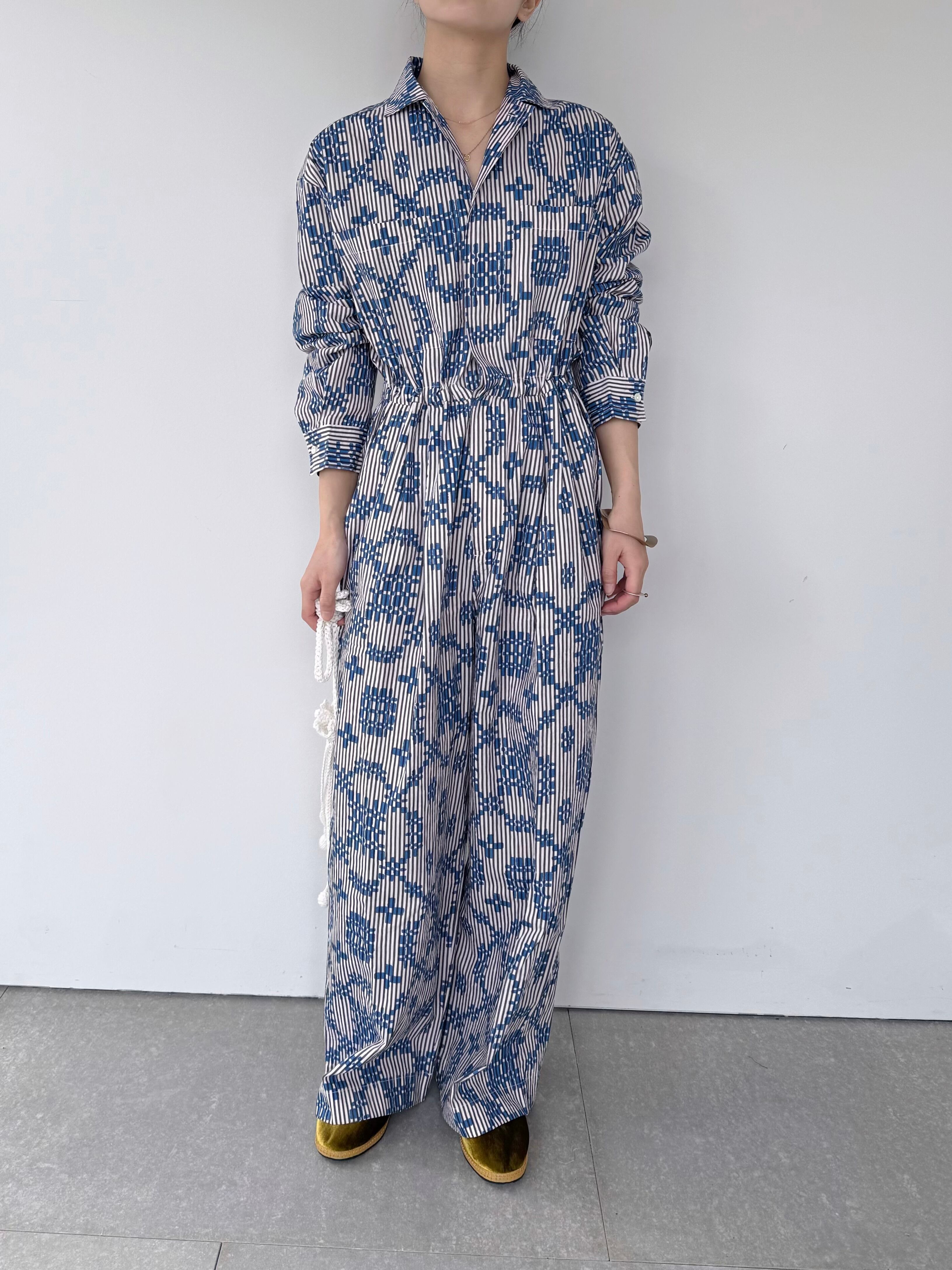 Sara Mallika Cotton Wave Strip Print Pants | KOKO