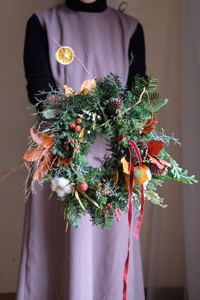 Forest winter wreath