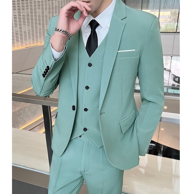 スリーピース シングルボタン フォーマルスーツ 4カラー LB0144