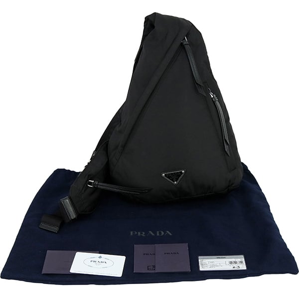 Used PRADA プラダ ワンショルダーバッグ リナイロン ブラック 2VZ092