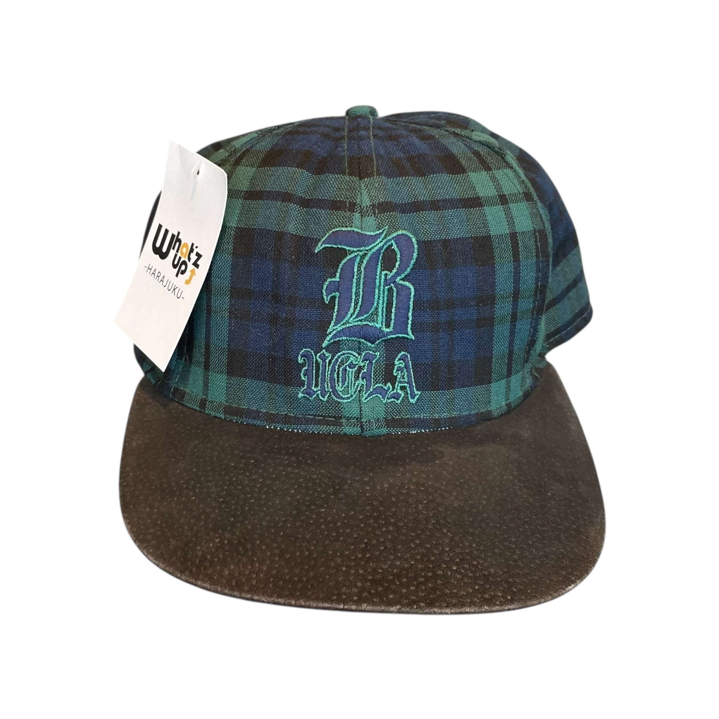 1980s UCLA "Black Watch×Pig leather" snap back cap