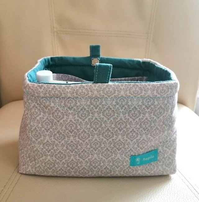 リバティOrchard・ハートキルト・ポーチ (マグネットボタンタイプ)B