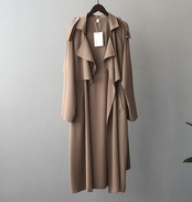 ドレープ薄手トレンチコート