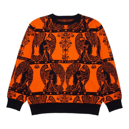 GX1000 / JACQUARD CREWNECK ORANGE