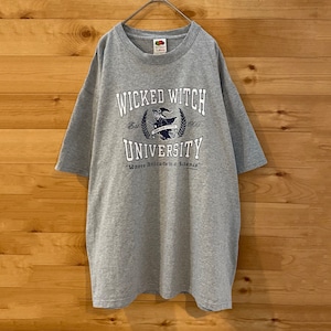 【FRUIT OF THE LOOM】カレッジ風 ロゴ Tシャツ wicked witch university XL ビッグサイズ US古着 アメリカ古着