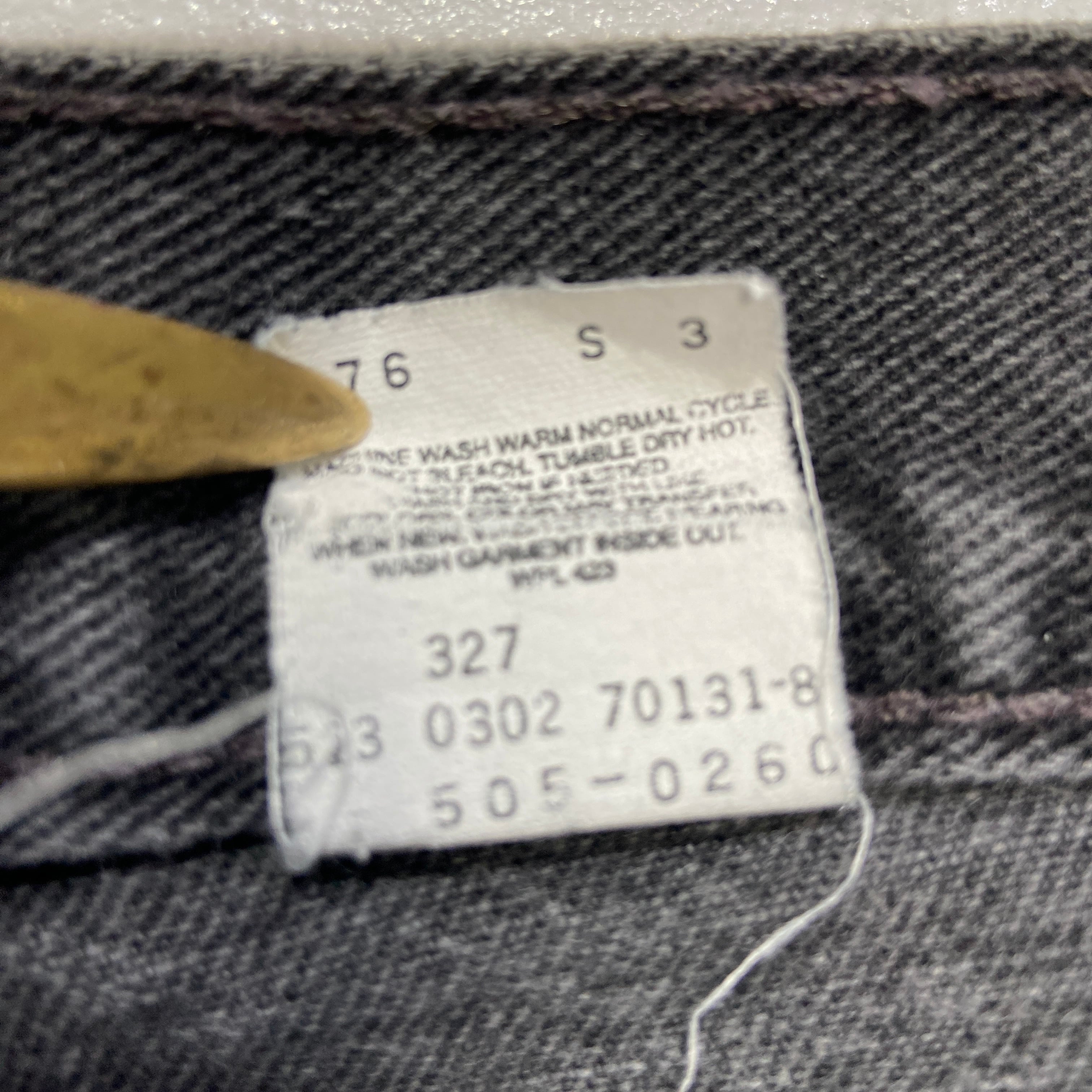 Levi's USA製 505 フェードブラックデニムパンツ W33 02年製 Levi's USA製 505 フェードブラックデニムパンツ W33 02年製