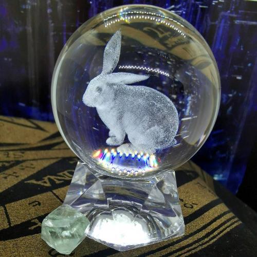 ラブラドライト 球体置物 金色スタンド付き