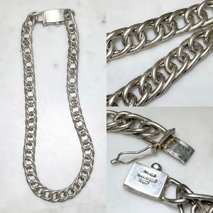 mexican heavy gauge silver necklace