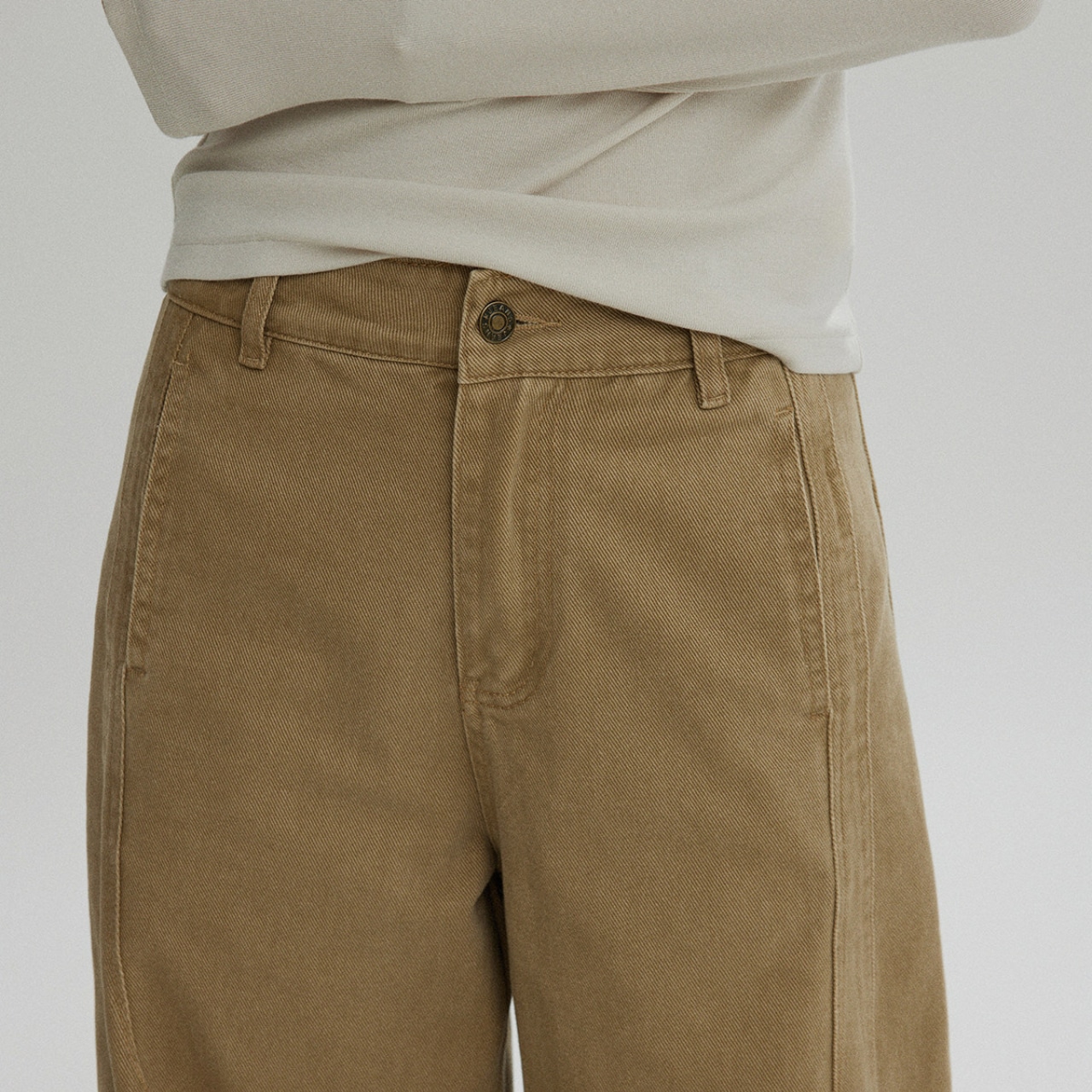 Wide Straight Full-Length Pants T0733