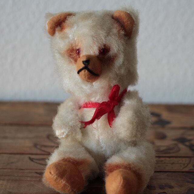95]ドイツ ヴィンテージ/アンティーク 赤目のテディベア 22cm | .usagi