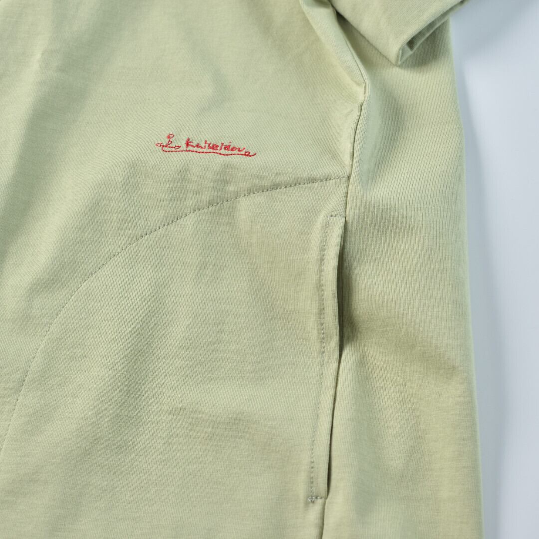 快晴堂 カイセイドウ Girl's スタンド衿Tシャツ・ピスタチオ