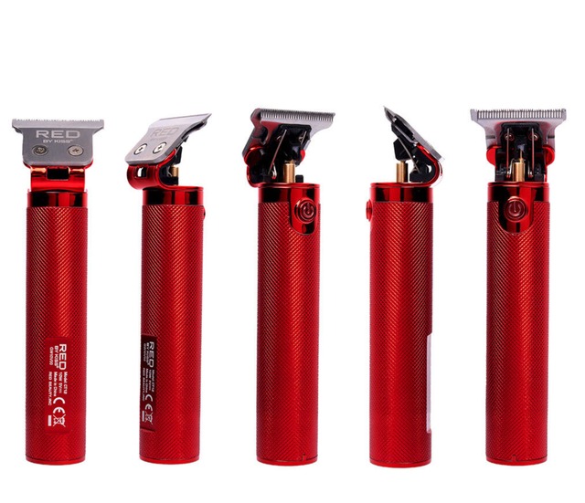 【USB充電】RED BEAUTY　精密ブレード搭載 コードレストリマー　レッド