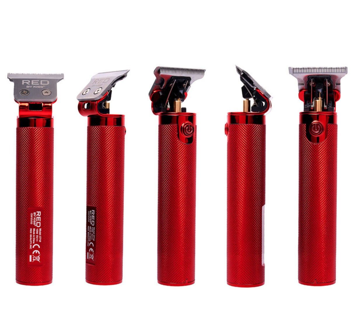 【USB充電】RED BEAUTY 精密ブレード搭載 コードレストリマー レッド