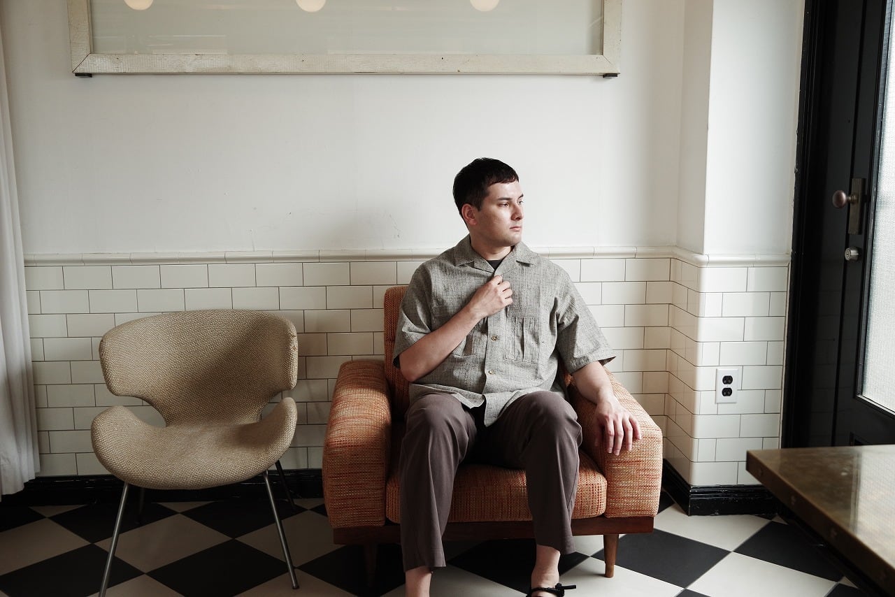 Nepped Check Open Collar Shirt