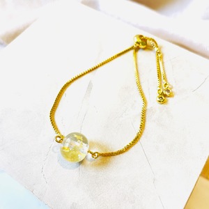 inori 24金箔入り塩珠 遺骨封入お守り ブレスレット