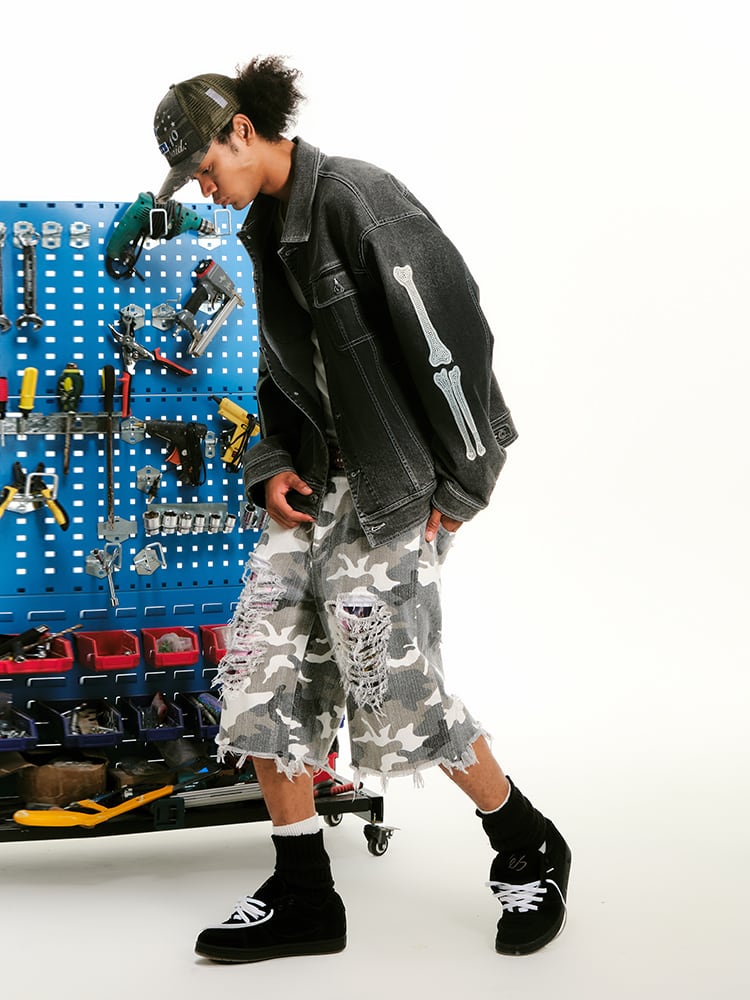 スケルトンステッチデニムジャケット | Urban Cypher