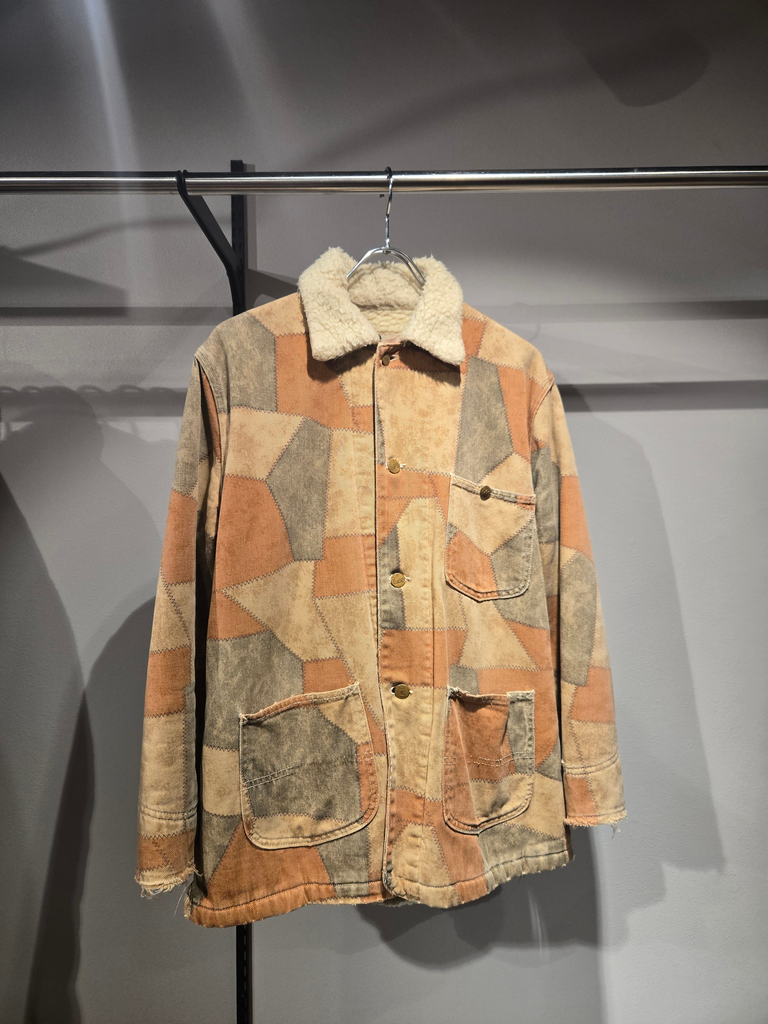 1970's Lee Printed Patchwork Boa Jacket SIZE : M~L | 古着屋Border Line