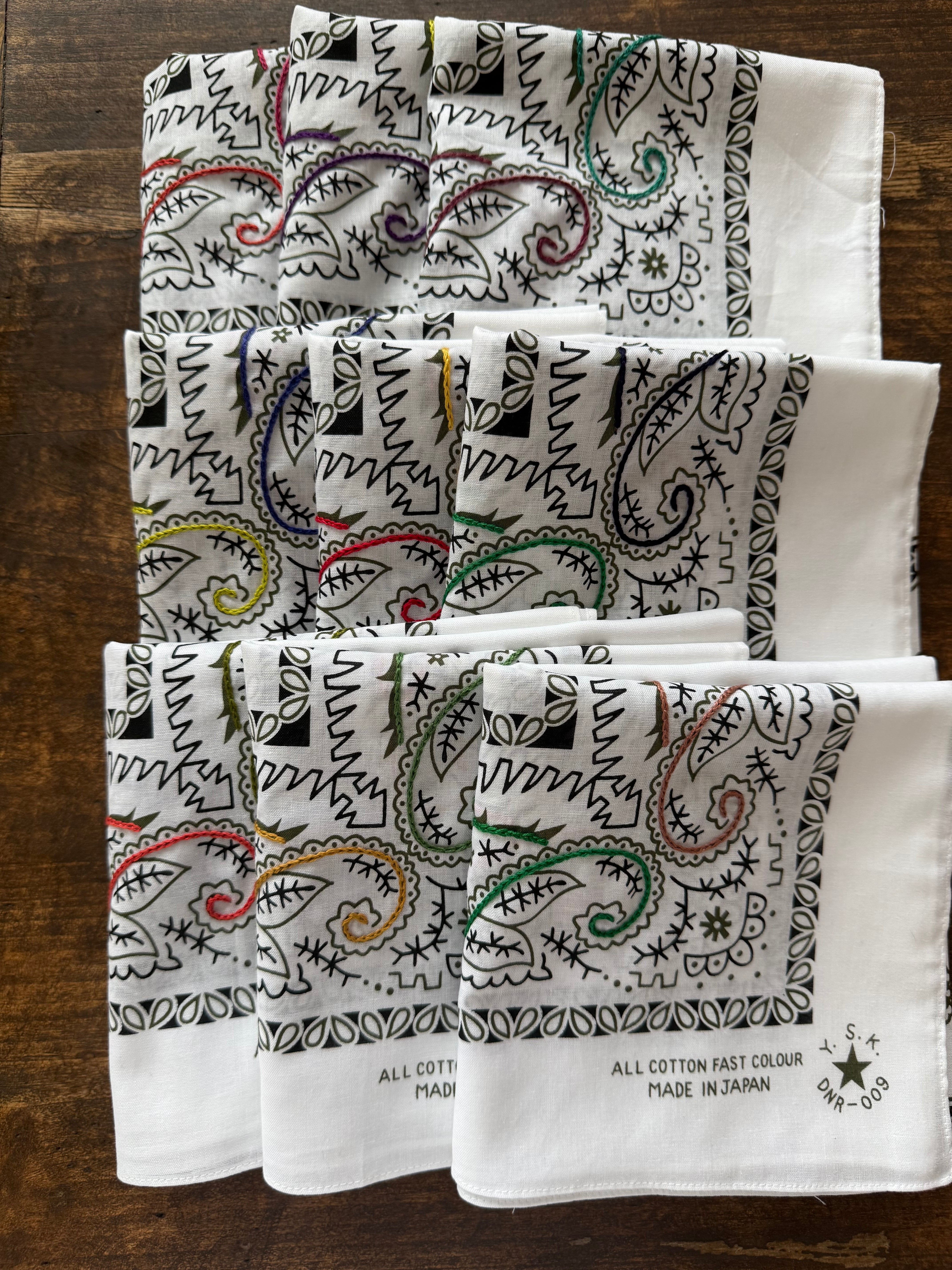 手刺繡existence for Paddle "Hand-Embroidered Bandana"