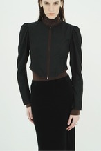 CLANE HERRINGBONE CORSET DETAIL TOPS