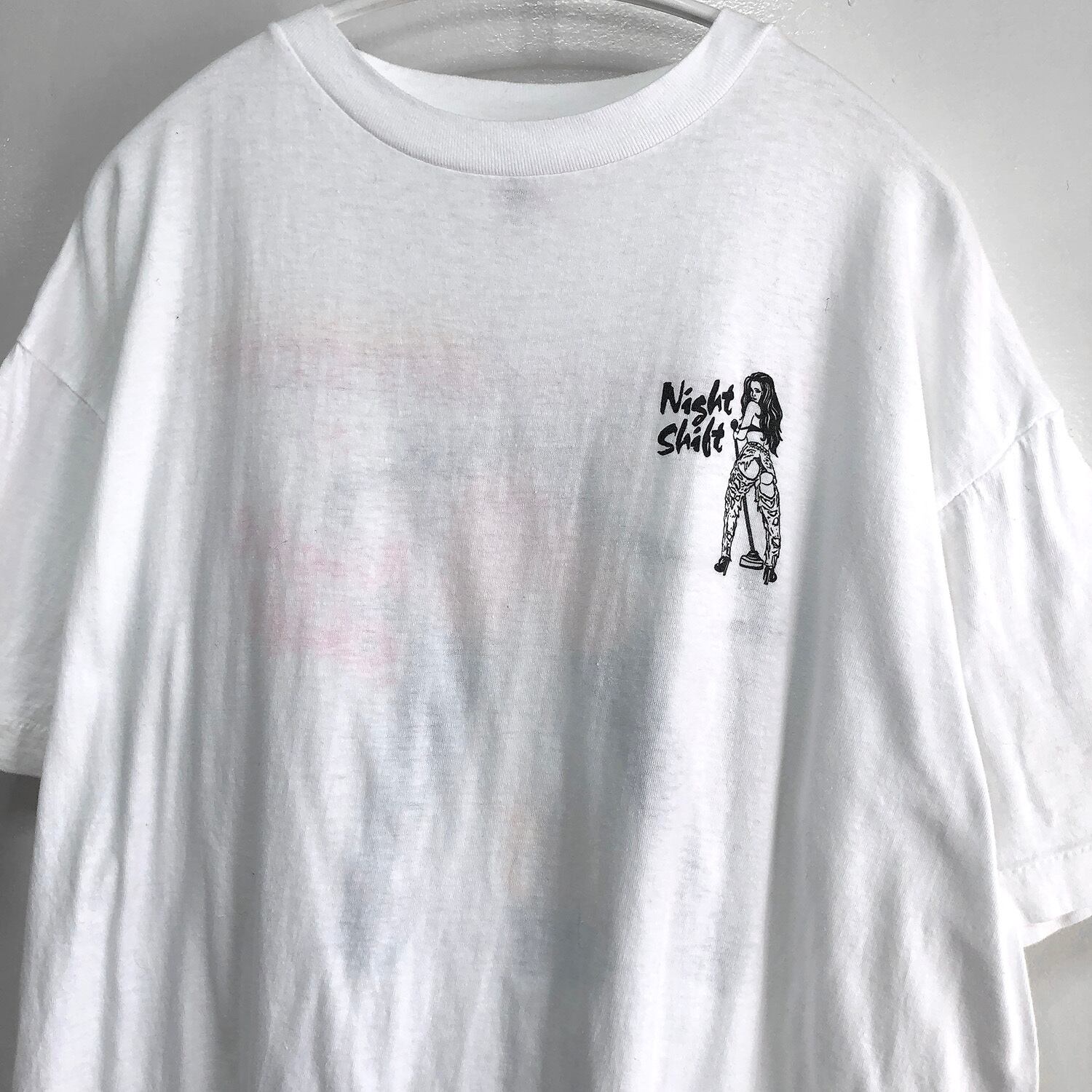 90S ヴィンテージ ナイトシフト クルーネック オールド エロ Tシャツ