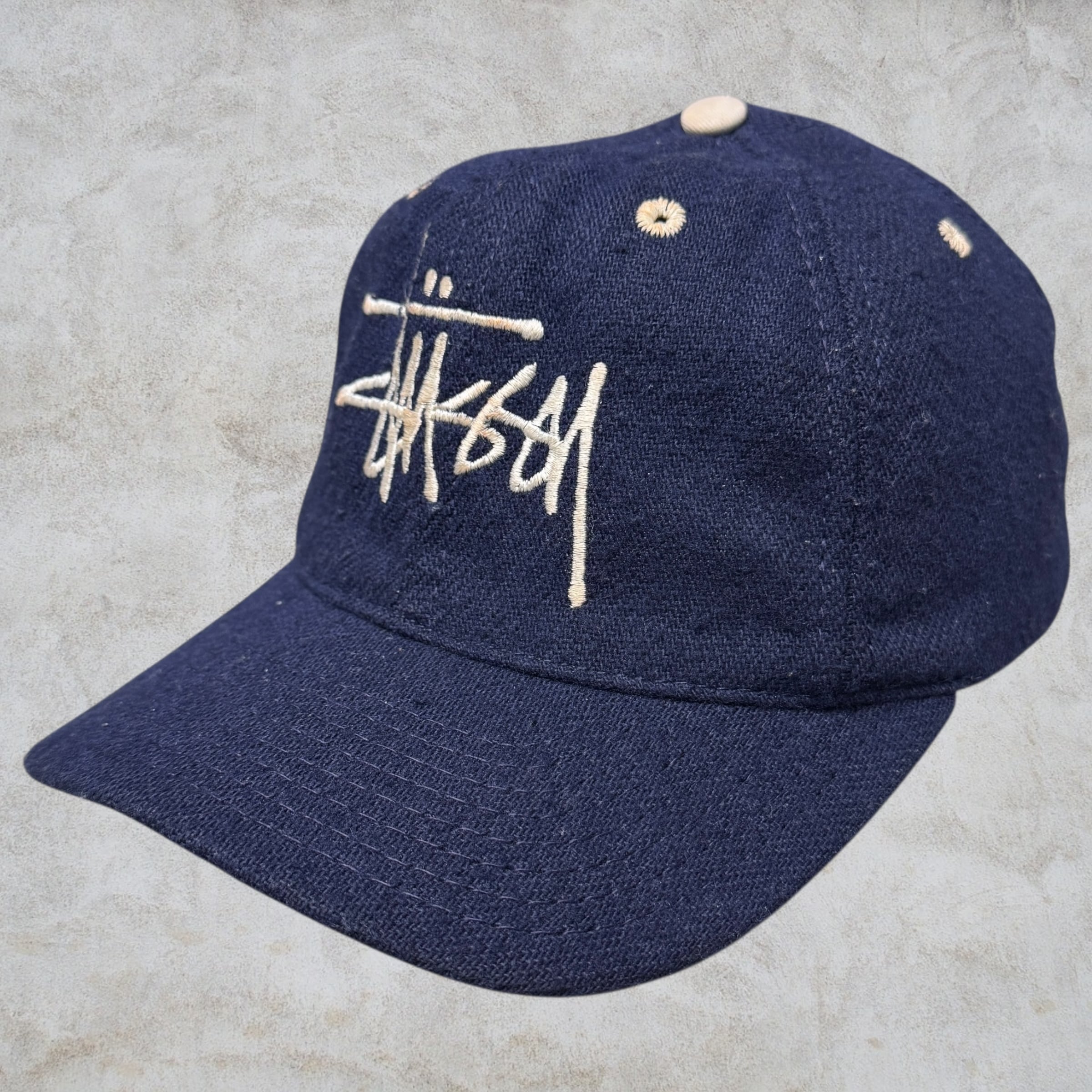 90's old stussy Stock Logo Cap “白タグ” 【下北沢店】 | curb