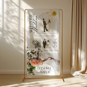 ウェディング タペストリー｜選べるデザイン3種｜お花｜結婚式　#04