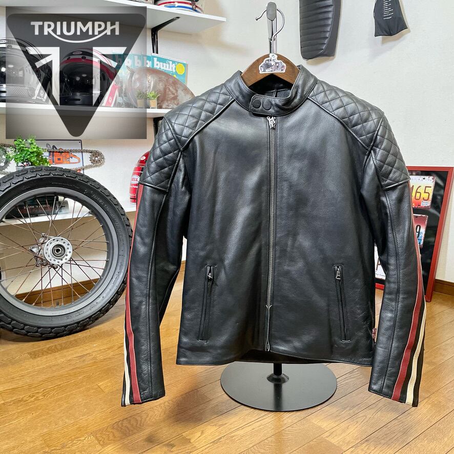 TRIUMPH レザー バイクジャケット 40/50 百周坊 TRIUMPH レザー バイクジャケット 40/50 百周坊様専用 - メルカリ