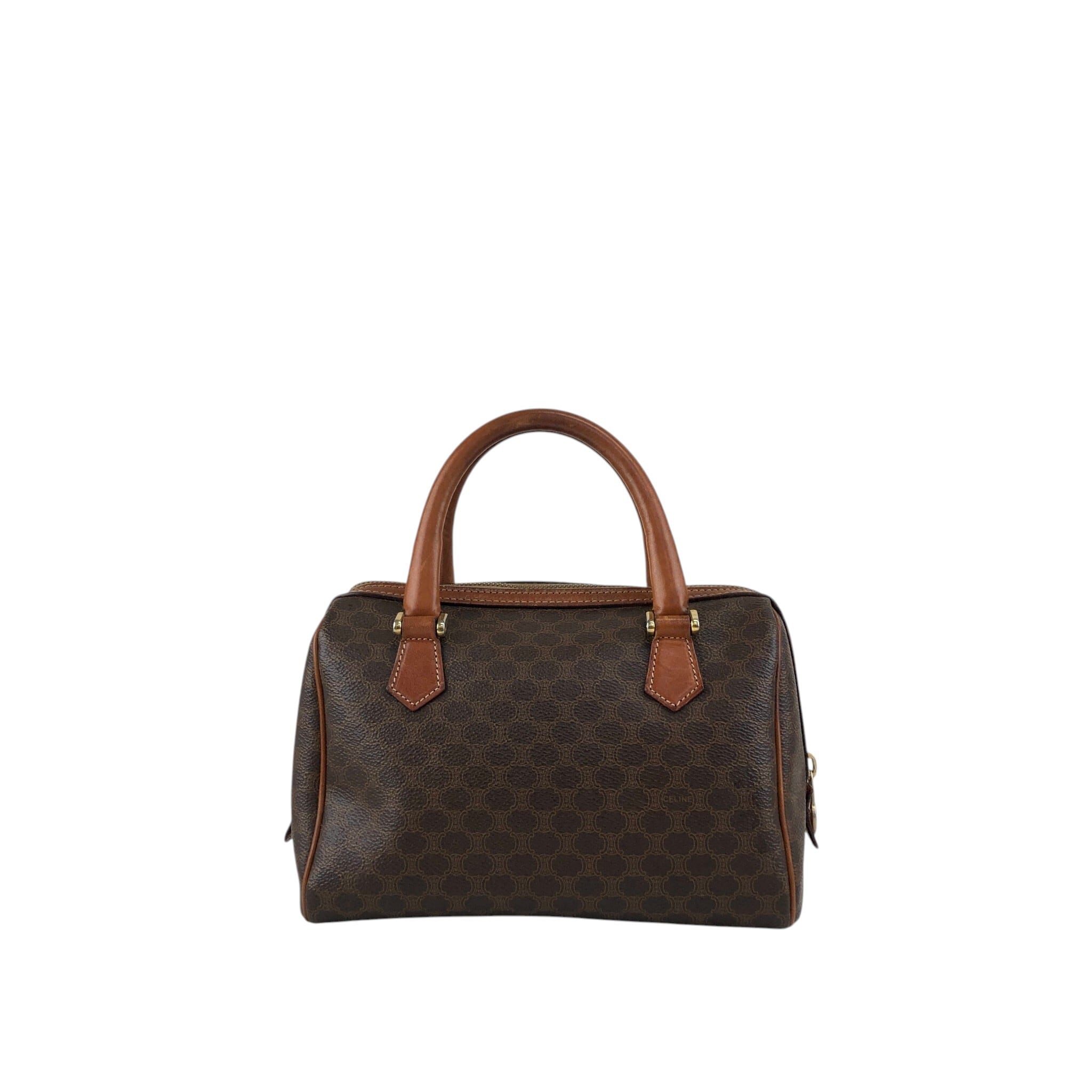 CELINE セリーヌ ハンドバッグ ブラック ロゴ レザー 2way vintage