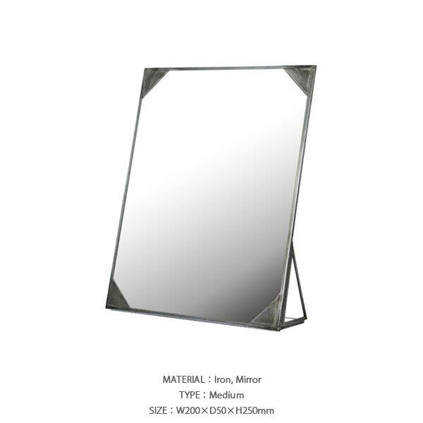 Iron Stand Mirror Medium アイアン スタンド ミラー ミディアム 鏡