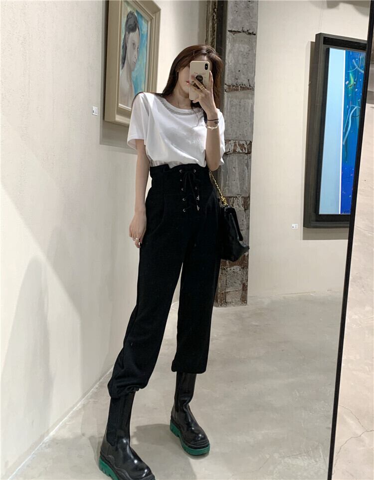 Tシャツ シャツ ホワイトルーズスプリングサマー 春物 夏物 ブラックストロベリース21412110656