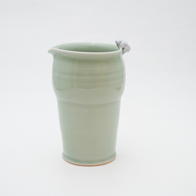 【陶工房ほうき】青磁ちび猫酒注　11
