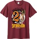TOP BEAT CLUB 2nd Anniversary "ROCKIN' JELLY BEAN" デザイン Tシャツ (バーガンディ)