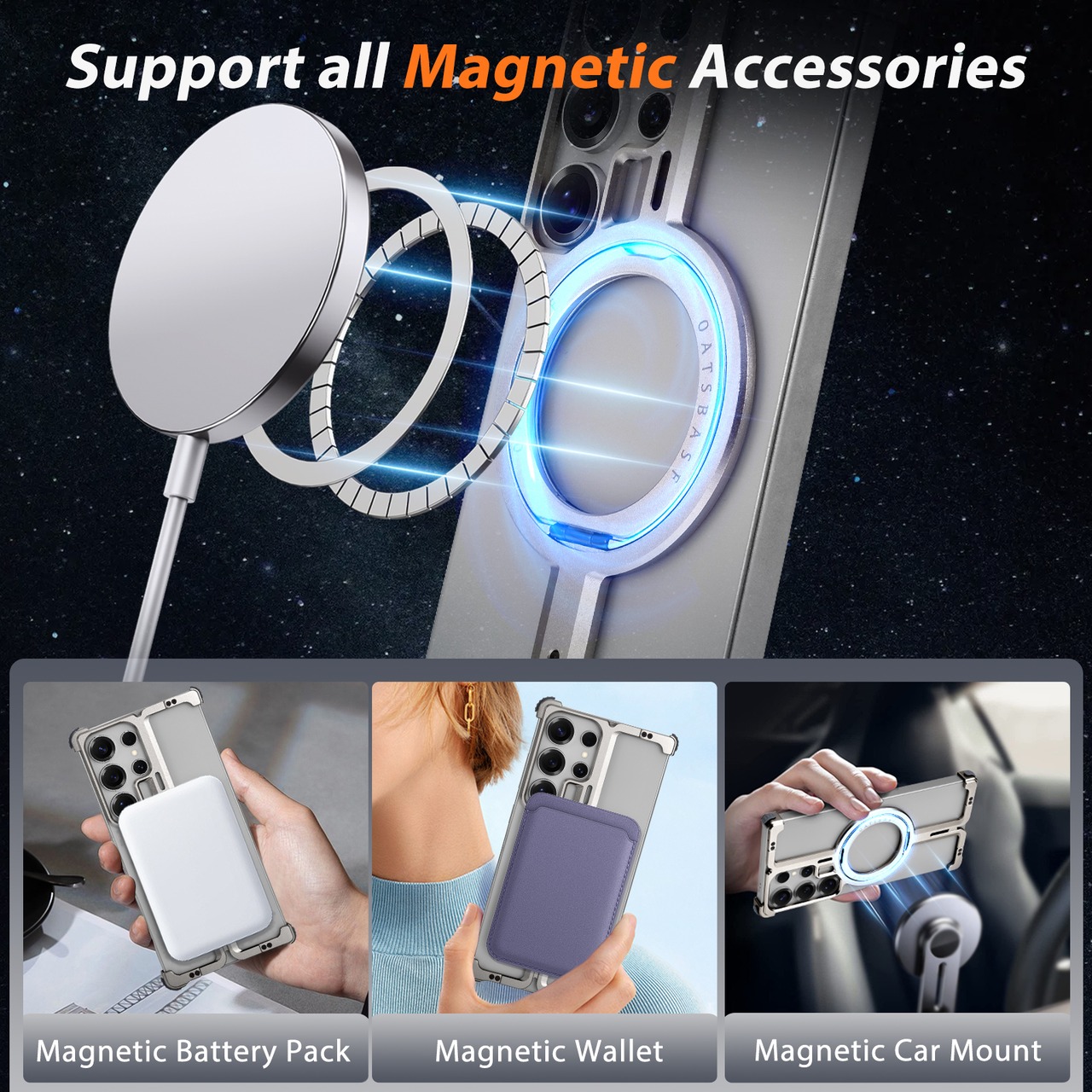 ◆Galaxy S25 Ultra/S24 Ultra/S23 Ultra◆ I-Shaped Aluminum Phone Case / I-シェイプ アルミニウム スマホケース