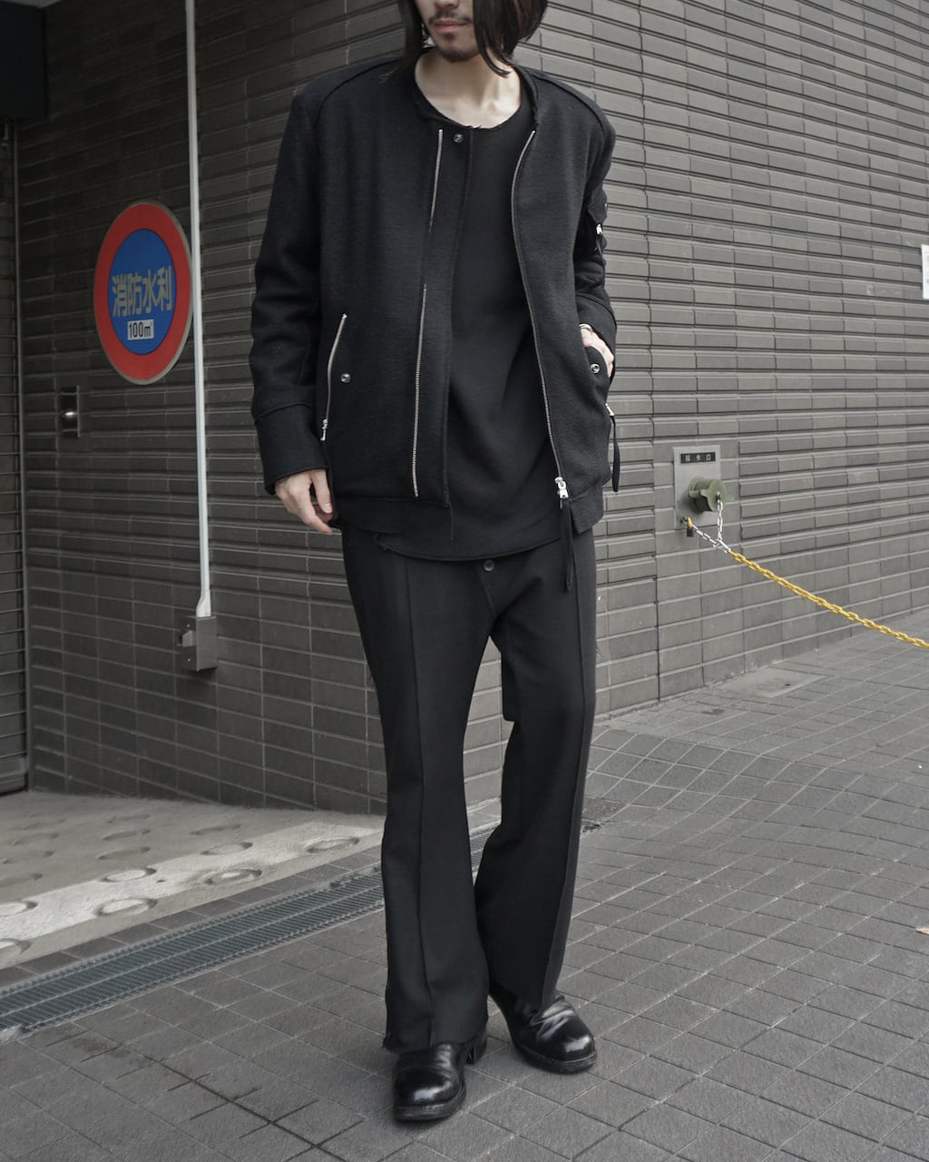 ASKYY / CONVERTIBLE LONGLINE BOMBER JACKET / BLK | ASKYY TOKYO