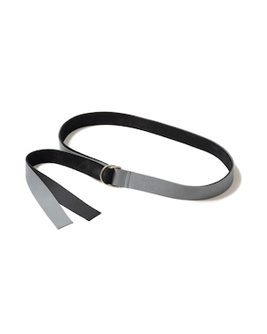 RSVE “JR Two-Tone D-Ring Belt Leather” Gray x Black