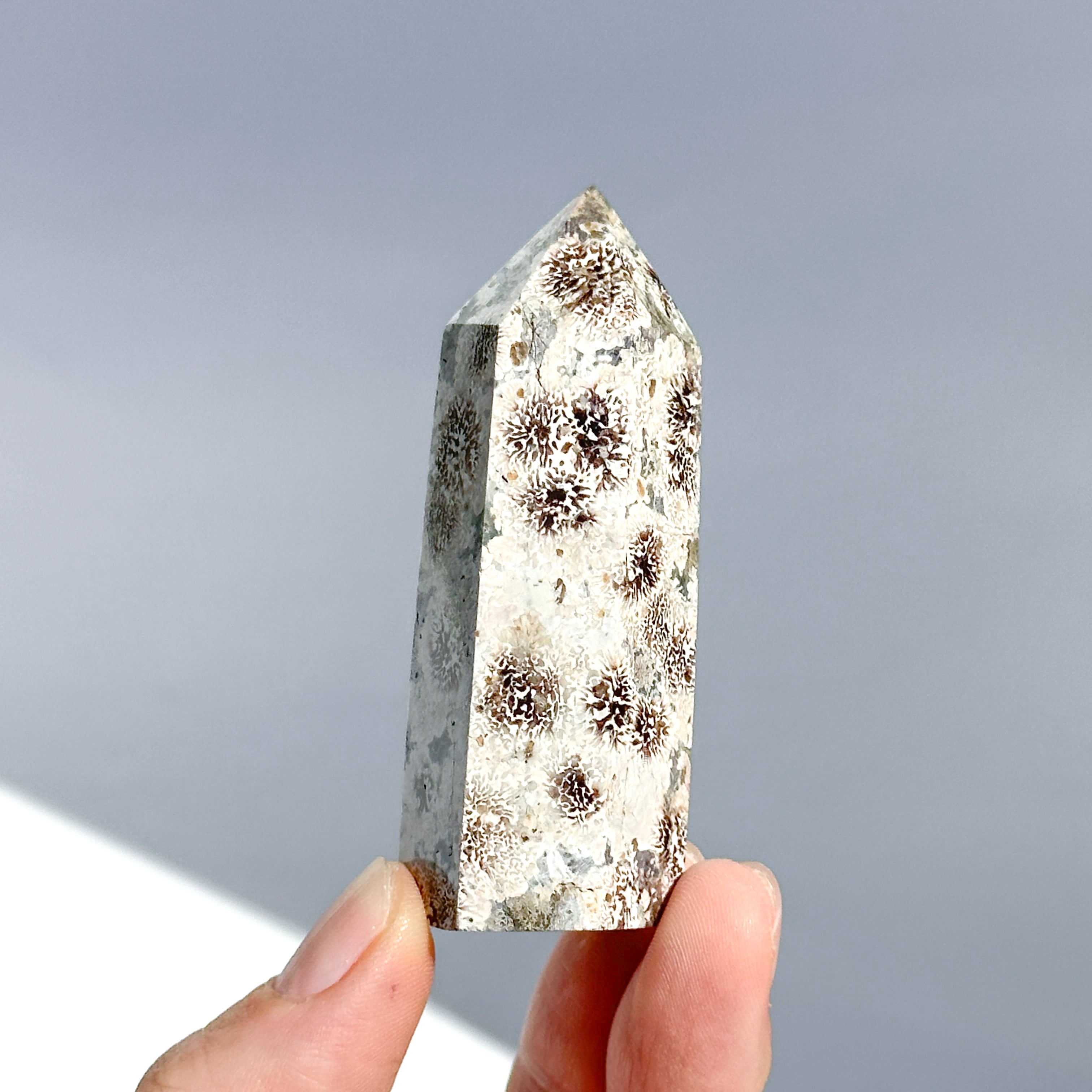 グリーンフラワージャスパー タワー61◇ Green Flower Jasper ◇天然石