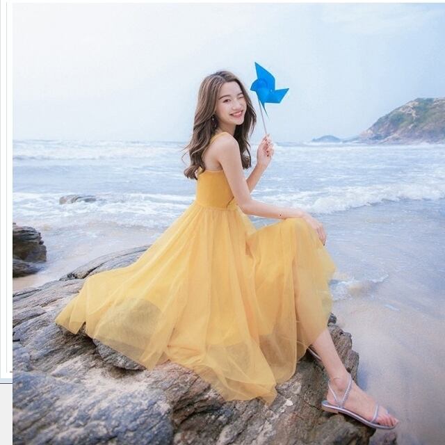 ローズドフフール　イエローノースリーブドレス ローズドフフール イエローノースリーブドレス ローズドフフール