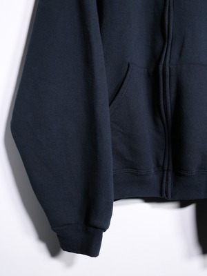 "刺繍" back design over silhouette zip-up hoodie