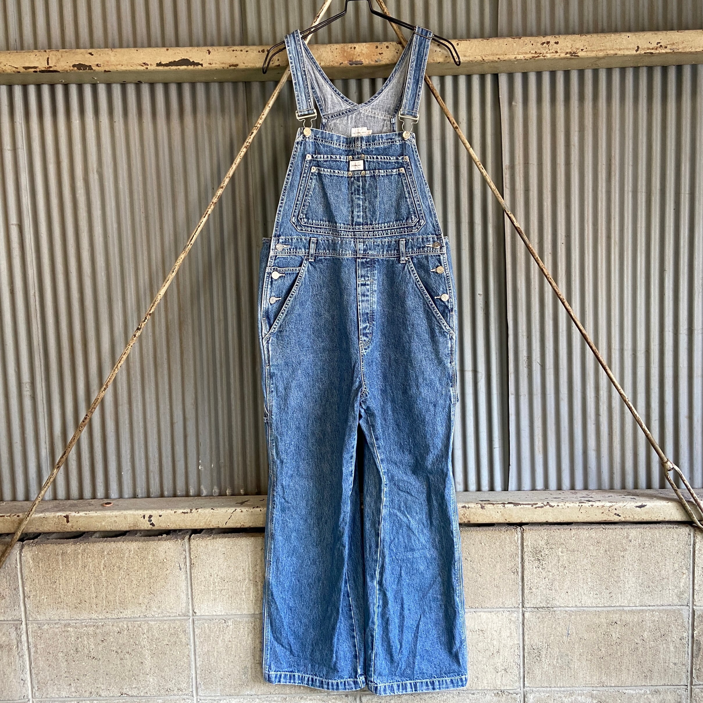 90年代 Calvin Klein Jeans カルバンクライン デニムオーバーオール ...